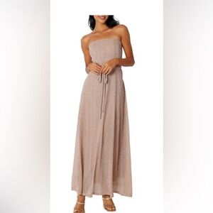 Petal and pup Farley dress nude w metallic thread worn once